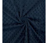 Craft Loom - Tessuto Minky a pois, di alta qualità, blu navy - al metro, da 50 cm