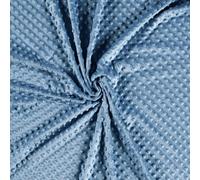 Craft Loom - Tessuto Minky a pois, di alta qualità, denim - al metro