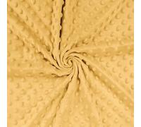 Craft Loom - Tessuto Minky a pois, di alta qualità, senape - al metro, da 50 cm