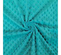 Craft Loom - Tessuto Minky a pois, di alta qualità, turchese, al metro, da 50 cm