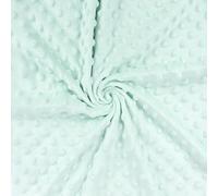 Craft Loom - Tessuto Minky a pois, di alta qualità, verde menta - al metro, da 50 cm