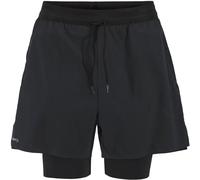 Craft - Pantaloncini da trail running elasticizzati e traspiranti - Hypervent 2-In-1 Shorts M Black per Uomo in Poliestere Riciclato - Taglia M - Nero