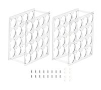 Craft Paper Roll Organizer Pair Clear Acrylic Frame Multi Camera Fixture Artistic Supply Keeper Durable Balanced Profile Bench Top Arrangement Sorting Accessory Setup Unit | For Studio Office Home Wo