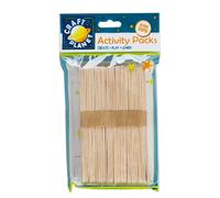 Craft Planet Bastoncini per Lecca-Lecca, ca. 50 Pezzi, in Legno, Extra Large, per progetti artistici e Artigianali, modellismo, Lecca Lecca, Cake Pop, Etichette per Piante, Bastoncini per ghiaccioli,