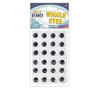 Craft Planet CPT 6671200 - Adesivi per occhi Wiggle, colore: bianco e nero, confezione da 24