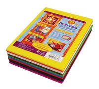 Craft Planet - Fogli in spugna, formato A5, diversi colori, confezione da 24