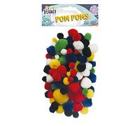Craft Planet Pompon, Confezione da 100, Multicolore