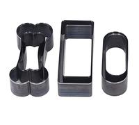 Craft Punch Craft Punch Strumenti cavi set 6pcs Acciaio in lega di forma ossea ovale