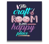 Craft Room Wall Art Decor, My Creative Haven Sign for DIY Enthusiasts & Home Studio(Unframed,08x12inch(20x30cm))