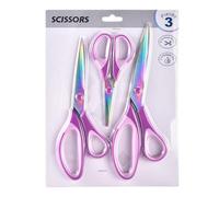 Craft Scissors - 3 pezzi Multi Purpose Sewing Shears, Razor Edges with Cushioned Finger Loops & Frictionless Pivot for Dressmaking, Scrapbooking, Knitting and Detailed Paperwork