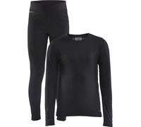 Craft - Set di intimo termico - Core Warm Baselayer Set Jr Black - Taglia 110-116 cm - Nero Nero 110-116 cm