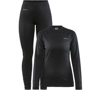Craft - Set intimo termico donna - Core Dry Baselayer Set W Black per Donne - Taglia L - Nero Nero L