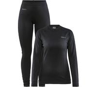 Craft - Set intimo termico donna - Core Dry Baselayer Set W Black per Donne - Taglia M - Nero