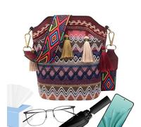 Craft Shoulder Bag - Handmade Tote Bag, School Bags with Woven Pattern, Fashion Accessory, Casual Tote, Stylish Carry for Work Commuting Outdoor Travel Phone Carrying Essentials And Daily Personal, b