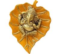 Craft Trade Ganesha su foglia da appendere alla parete decorativo da appendere alla parete per l'ingresso di casa, decorazione da parete e sala Pooja Vastu articoli per la casa per buona fortuna -