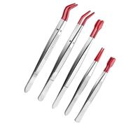 Craft Tweezers, Sewing Tool Multipurpose, Stainless Steel Straight Tweezers with Precision Tip, Fine Grip and Control for Jewelry Making, Electronics, Home Use, Silver