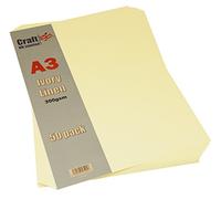 Craft UK 2027 A3 300gsm Pacchetto carta di lino da 50 fogli - Avorio
