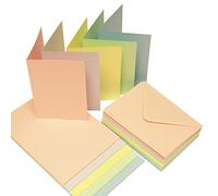 Craft UK 2307 5X7 cartoncino pastello e buste assortiti confezione da 40