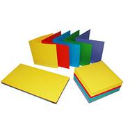 Craft UK 2354 - Confezione da 50 biglietti e buste, 6 x 6 cm, colori vivaci