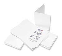 Craft UK 289 - Biglietti e buste, 12,7 x 17,8 cm, confezione da 50, colore: Bianco