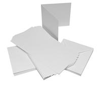 Craft UK - Confezione da 50 buste e biglietti da 15 x 15 cm, 50 pezzi, colore: bianco, W101