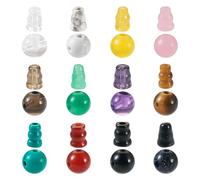 Craftdady 12 set di perline guru a 3 fori, perline in cristallo da 8 mm di grado A, pietra naturale Mala buddista per la creazione di gioielli, foro: 2 ~ 3 mm