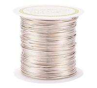Craftdady 13 metri x 0,7 mm filo di rame argento placcato a lunga durata resistente all'appannamento filo artigianale per scolpire armature creazione di gioielli
