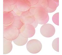 Craftdady 150 paillettes rotonde piatte da 52 mm in PVC rosa perline sfuse connettori iridescenti con 2 fori per ricamo, artigianato, campane a vento, creazione di gioielli