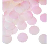 Craftdady 150 paillettes rotonde piatte da 52 mm in PVC trasparente perline sfuse connettori iridescenti con 2 fori per ricamo, artigianato, campane a vento, creazione di gioielli