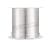 Craftdady 23 metri x 0,5 mm filo di rame argento placcato a lunga durata resistente all'appannamento filo artigianale per scolpire armature creazione di gioielli