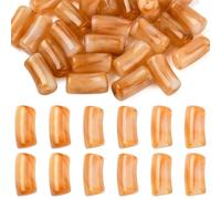 Craftdady 30 perline tubolari ricurve, colore marrone sabbia
