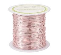Craftdady 38 M x 0,4 mm Filo di Rame Placcato a Lunga Durata in Oro Rosa Resistente all'appannamento Filo Artigianale per Scolpire Armature Creazione di Gioielli