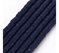 Craftdady 3800 perline di argilla Heishi da 4 mm in argilla polimerica, dischi rotondi piatti, per collane, bracciali, gioielli, blu notte