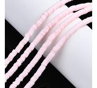 Craftdady 3800 perline in argilla polimerica Heishi da 4 mm a disco rotondo piatto per collana boho braccialetto gioielli perla rosa