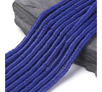 Craftdady 3800 pezzi 6 mm perline Heishi in argilla polimerica, distanziali rotondi piatti a disco per creazione di gioielli bohémien, collana, braccialetto, blu medio