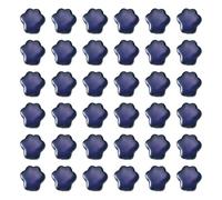 Craftdady 50 perline in vetro con impronta di zampa che cambiano colore, con rilevamento della temperatura, 13 mm, piatte, nere, per bracciali, collane, gioielli, fai da te