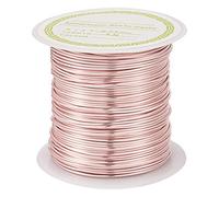 Craftdady 8 M x 0,8 mm Filo di Rame Placcato a Lunga Durata in Oro Rosa Resistente all'appannamento Filo Artigianale per Scolpire Armature Creazione di Gioielli