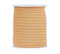 Craftdady - Bobina di cordone elastico intrecciato largo da 65,6 piedi/rotolo, corda elastica da 0,5 pollici per cucito, lavori fai da te, vestiti, colore: marrone sabbia