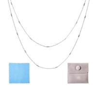 Craftdady Catena barbazzale in argento Sterling 925 da 1 m, con perline a forma di seme, per braccialetti e collane