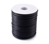 Craftdady Corda in gomma PVC per filo di memoria, collana, braccialetto, maglia a maglia, 25 m, nero