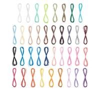 Craftdady Cordoncino cerato in poliestere per perline e perline, 190 metri, 38 colori, 0,5 mm, per lavori fai da te, macramè, gioielli, collane