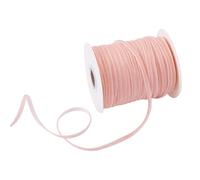 Craftdady Nastro in velluto piatto da 45,7 m su un lato, 3-4 mm, decorativo, con bobine, per confezioni regalo, decorazioni per feste, colore: rosa