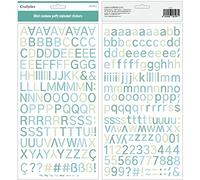 Craftelier - Adesivi di Puffy in alfabeto in maiuscolo e minuscolo, numeri e caratteri speciali | Include 315 pezzi - Dimensione lettera maiuscola 1,8 cm e minuscola 1,6 cm | Colore menta arcobaleno