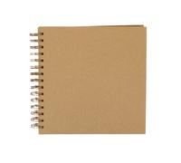 Craftelier - Album ad anelli in carta kraft marrone da 20,3 x 20,3 cm, per scrapbooking e progetti di artigianato, 30 fogli colorati Kraft con un peso di 190 g | Anello a spirale in bronzo vintage