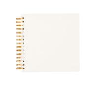 Craftelier - Album ad anelli per scrapbooking e progetti artigianali | 30 fogli bianco avorio con grammatura 190 g | anello a spirale dorato | Dimensioni 20,32 x 20,32 cm