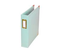 Craftelier - Album di Anelli Ecopelle e 5 Maniche di 15,24 x 20,32 cm (6" x 8") | Sistema 2 Anelli a D in Metallo Oro e Porta Etichette | Dimensioni 23,5 x 23,5 x 5 cm - Turchese