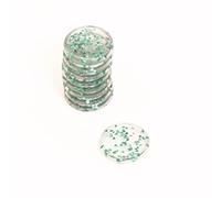 Craftelier - Anelli a Disco Glitterati in Plastica S per Rilegare Agende o Album | Ideale per Scrapbooking e Progetti Artigianali | Confezione da 9 pezzi Diametro 25 mm - Colore Turchese con Glitter