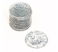 Craftelier - Anelli a Disco in Plastica Glitterata L per Rilegatura di Planner, Agende o Album | Ideale per Scrapbooking e Artigianato | Confezione da 9 pezzi Diametro 45 mm - Colore Rosa con Glitter