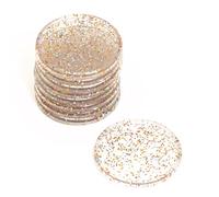 Craftelier - Anelli a Disco in Plastica Glitterata L per Rilegatura di Planner, Agende o Album | Ideale per Scrapbooking | Confezione da 9 pezzi Diametro 45 mm - Colore Glitter Oro, Rosa e Blu