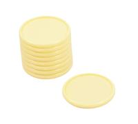 Craftelier - Anelli a Disco in Plastica L per Rilegatura di Planner, Quaderni o Album | Ideale per lo Scrapbooking e l'Artigianato | Confezione da 9 pezzi Diametro 45 mm - Colore Giallo Pastello